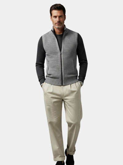 Elegant Gilet with Full Zip - Viretti