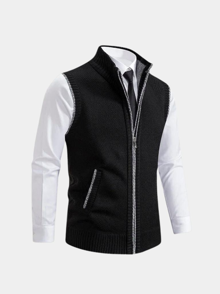Elegant Gilet with Full Zip - Viretti